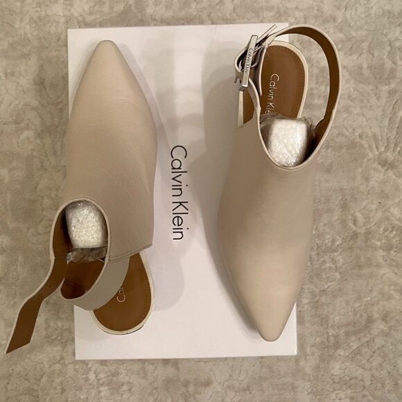 Calvin Klein Womens Nylee Leather Pointed Toe Special Occasion Ankle Strap S 9,5 - Picture 10 of 11